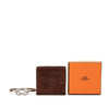 Hermès Palladium Plated and Leather Atame Knot Bracelet Secondhand