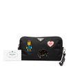 Prada Tessuto Robot Pins Wristlet Pouch Secondhand