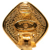 Chanel CC Gold Plated Quilted Rhombus Clip On Earrings Secondhand