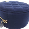 Chanel CC Quilted Jersey Round Clutch with Chain Secondhand
