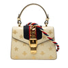 Gucci Mini Calfskin Bee Star Web Sylvie Top Handle Bag Secondhand