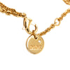 Dior Gold Plated and Strass Petit CD Logo Heart Charm Double Chain Bracelet Secondhand