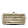 Chanel Mini Square Classic Chevron Metallic Crumpled Calfskin Single Flap Secondhand