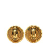 Chanel Gold Plated CC Round Clip On Earrings Secondhand
