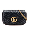 Gucci Super Mini GG Marmont Matelasse Leather Flap Crossbody Secondhand