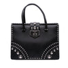 Prada Studded Saffiano Handbag Secondhand
