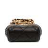 Chanel CC Quilted Lambskin Kiss Lock Clutch with Chain Secondhand