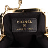 Chanel CC Quilted Lambskin Kiss Lock Clutch with Chain Secondhand