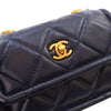 Chanel Mini Quilted Shiny Lambskin Button On Top Flap Secondhand