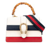 Gucci Medium Leather Bamboo Dionysus Web Satchel Secondhand