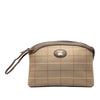 Secondhand Burberry Vintage Check Canvas Wristlet Clutch
