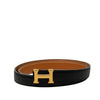 Hermès Box Calf and Courchevel Constance H Reversible Belt Secondhand