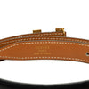 Hermès Box Calf and Courchevel Constance H Reversible Belt Secondhand