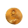 Chanel CC Gold Plated Round Clip On Earrings Secondhand