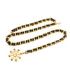 Secondhand Chanel Gold Plated Wheel Leather Woven Chain Belt