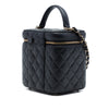 Chanel CC Quilted Caviar Top Handle Vanity Case with Chain Secondhand