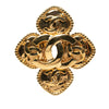 Chanel Gold Plated Coco Mark Flower Brooch Secondhand