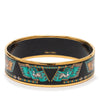 Hermès Wide Printed Enamel Bangle 65 Secondhand