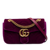 Gucci Medium GG Marmont Matelasse Velvet Shoulder Bag Secondhand