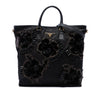Prada Beaded Tessuto Floral Applique Tote Secondhand
