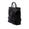 Prada Beaded Tessuto Floral Applique Tote Secondhand