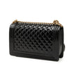 Chanel Medium Quilted Patent Boy Flap Secondhand