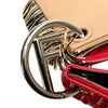 Fendi Zucca Leather and Raffia Triplette Clutch Secondhand