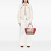Secondhand Burberry Small Haymarket Check Coated Canvas and Leather Canterbury Tote