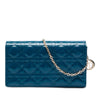 Secondhand Dior Patent Cannage Lady Dior Wallet On Chain