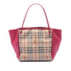 Burberry Small Haymarket Check Coated Canvas and Calfskin Canterbury Tote Secondhand