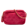 Chanel CC Quilted Suede Camera Bag Secondhand