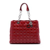 Dior Large Patent Cannage Soft Zipped Lady Dior Shopping Tote Secondhand