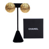 Chanel Gold Plated Camellia Cross Dome Clip On Earrings Secondhand