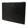 Secondhand Saint Laurent Croc Embossed Leather Document Holder