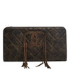 Chanel Metallic Lambskin CC Chain Fringe Clutch Secondhand