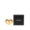 Chanel Gold Plated CC Heart Brooch Secondhand