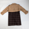 Marni Checkered Two-Tone Trench Coat, Size 38 Secondhand