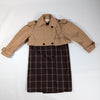 Marni Checkered Two-Tone Trench Coat, Size 38 Secondhand