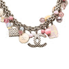 Chanel CC Brass Faux Pearl Resin Enamel Charms Necklace Secondhand