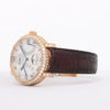 Pierre Kunz Pepretual Calendar PKA 003 QPR Leather x RG, Diamonds AT Silver-Face Watch Secondhand