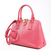 Prada Promenade Saffiano Lux Leather 2Way Handbag in Pink BL0837 Secondhand