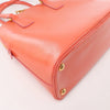 Prada Saffiano Vernice Dome Leather 2Way Handbag in Begonia BL0909 Secondhand