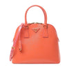 Prada Saffiano Vernice Dome Leather 2Way Handbag in Begonia BL0909 Secondhand