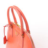Prada Saffiano Vernice Dome Leather 2Way Handbag in Begonia BL0909 Secondhand