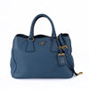 Prada Shopper shoulder bag in cobalt buckskin