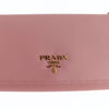 Prada pink Saffiano Metal long wallet