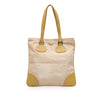 Prada Vitello Trimmed Canvas Canapa Tote Secondhand