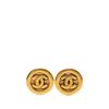 Secondhand Chanel CC Gold Plated Round Clip On Earrings