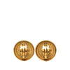 Secondhand Chanel CC Gold Plated Round Clip On Earrings
