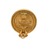 Secondhand Chanel CC Gold Plated Round Clip On Earrings